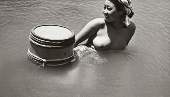 Yoshiyuki Iwase :: Untitled (Ama diver), 1948. Vintage GSP