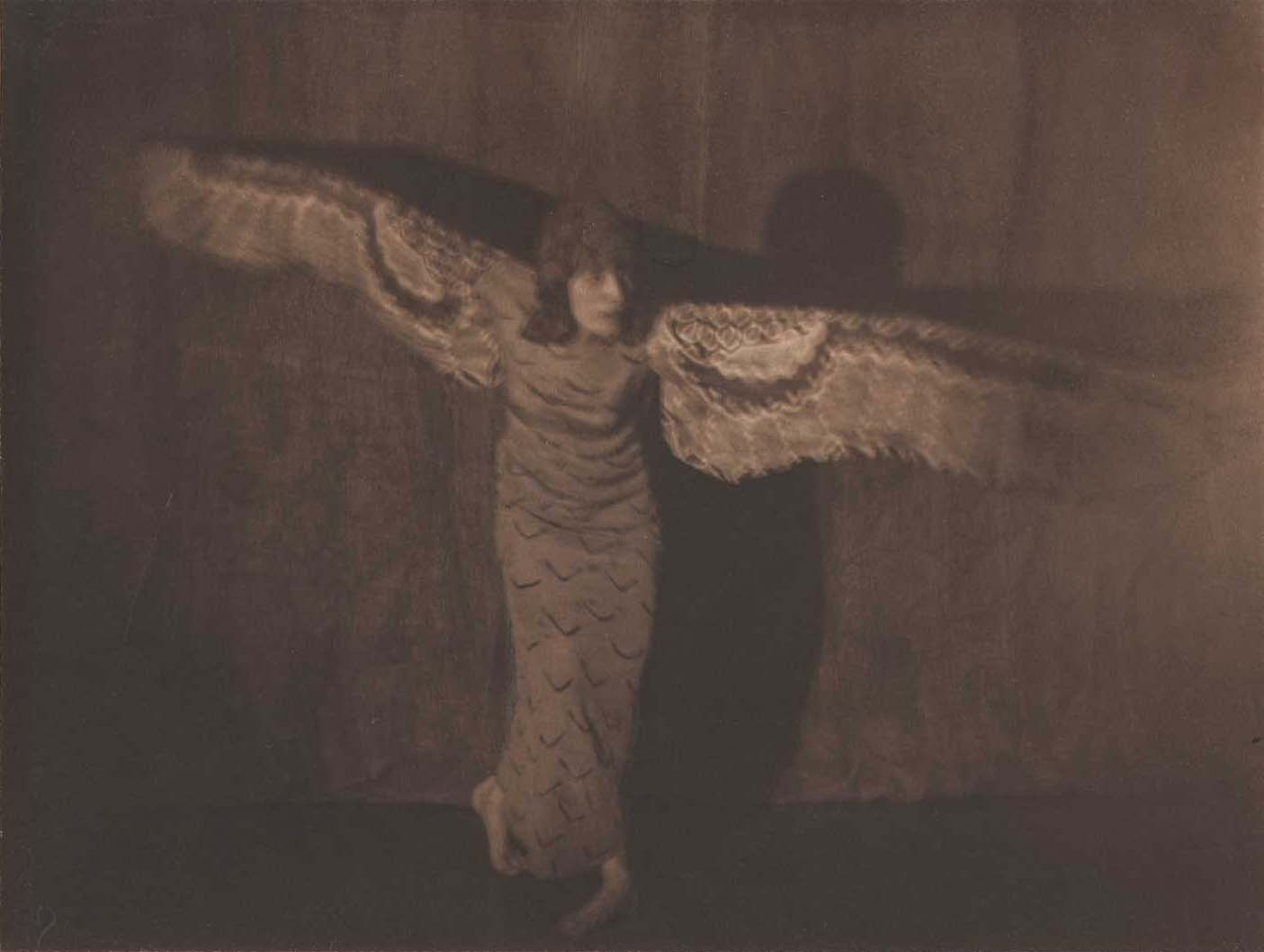 Delight Weston :: Winged Dancer on Stage, 1927. Palladium print. | src Photoseed