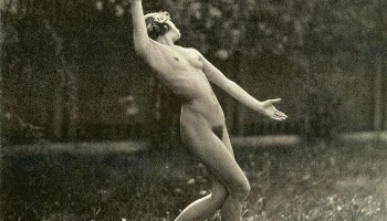 Paul Jsenfels :: Nude dancer, printed 1927. Herion Dance School, Stuttgart, Germany. Photoengraving. | src liveauctioneers