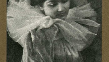 pictorialist portrait, céline laguarde, women artists, 1900s, pierrot costume, pierrette