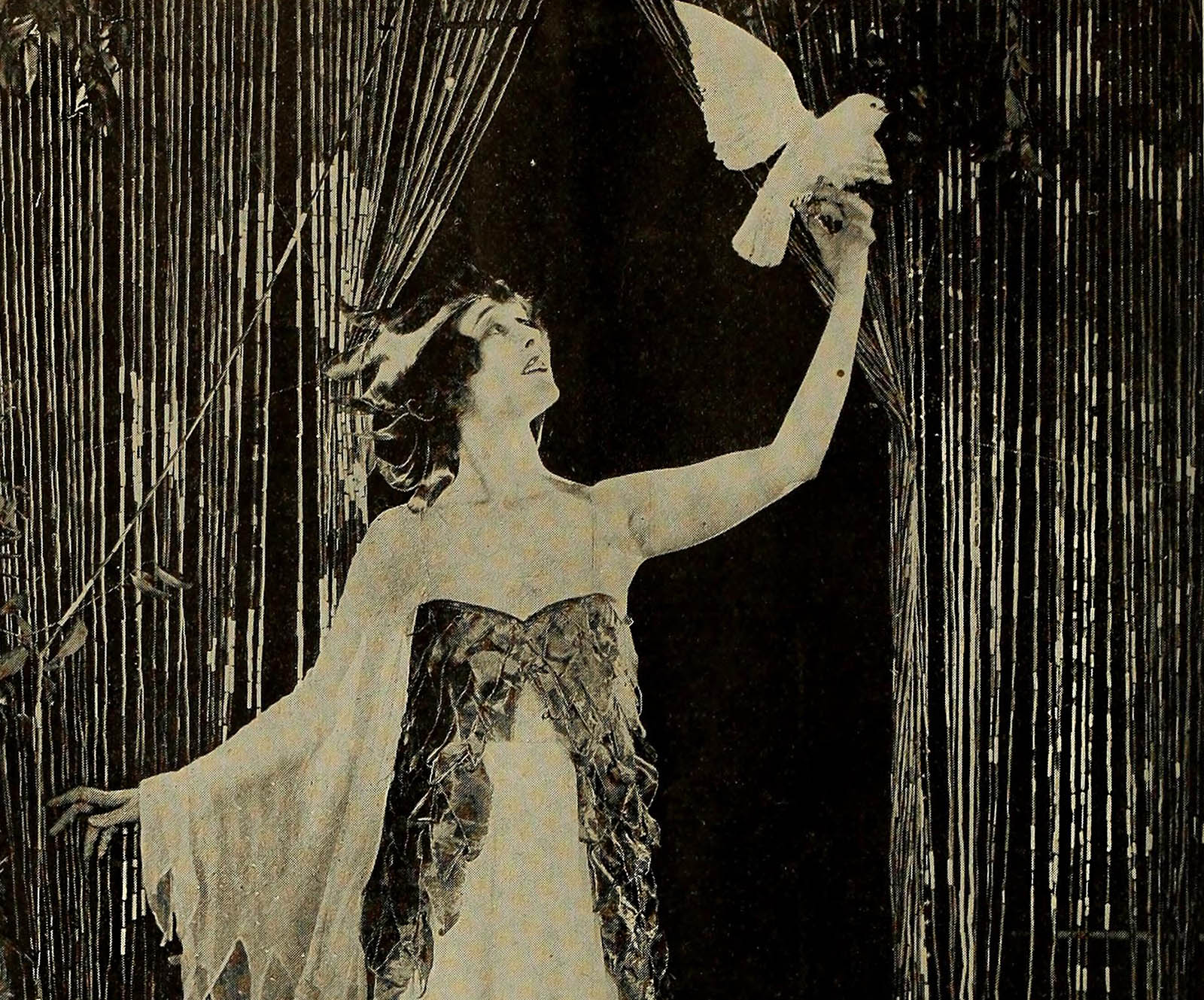 Elsie Ferguson in 'Eyes of the Soul'. Film Fun, January 1919. | src internet archive