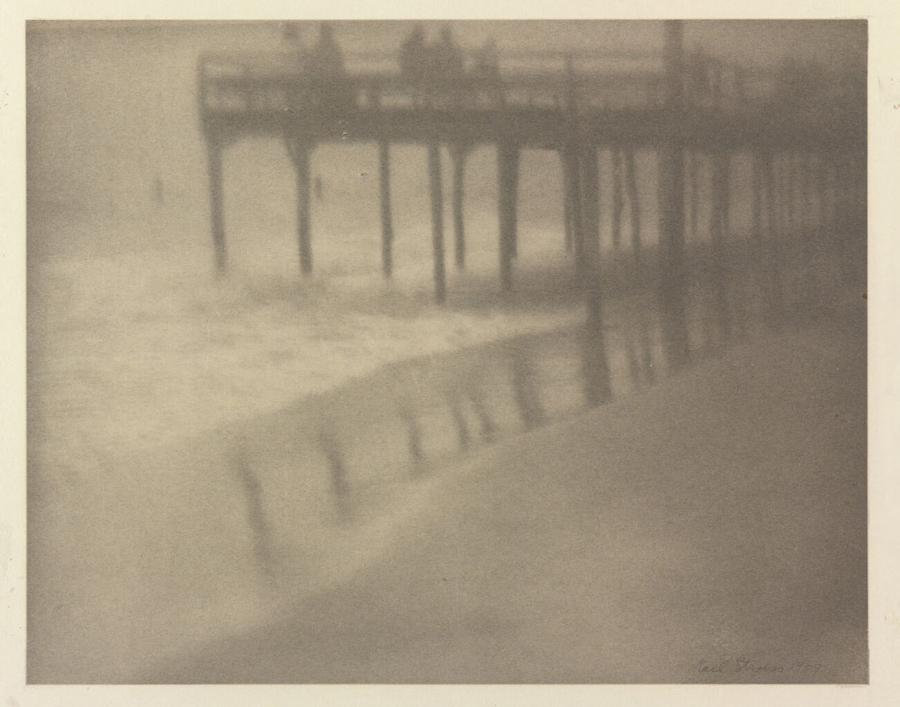 Karl Struss (1886-1981) :: On the Pier. (Late Afternoon, Arverne), 1909. Platinum print. | Amon Carter Museum of American Art